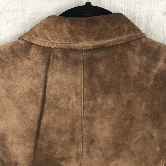 Vintage Orvis Leather Vest Womens Small Brown Suede Quilted Equestrian Retro - Picture 14 of 16